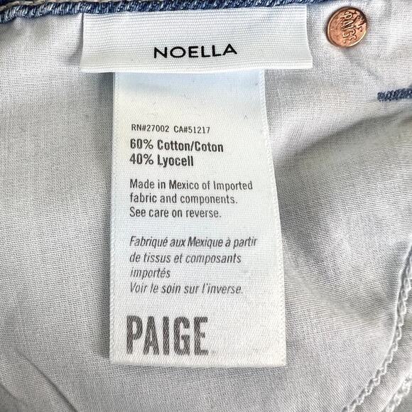 PAIGE Noella Straight Leg Jeans Coastline Medium Wash Soft Cotton Lyocell sz 26 - Picture 6 of 7